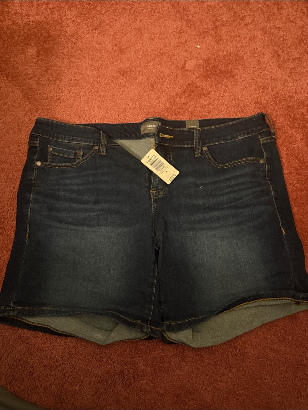 torrid Dark Blue Boyfriend Denim Shorts